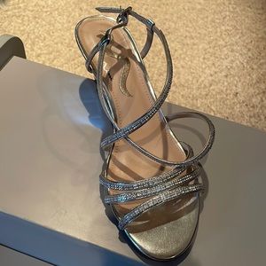 Brand New! Silver wedge sandals